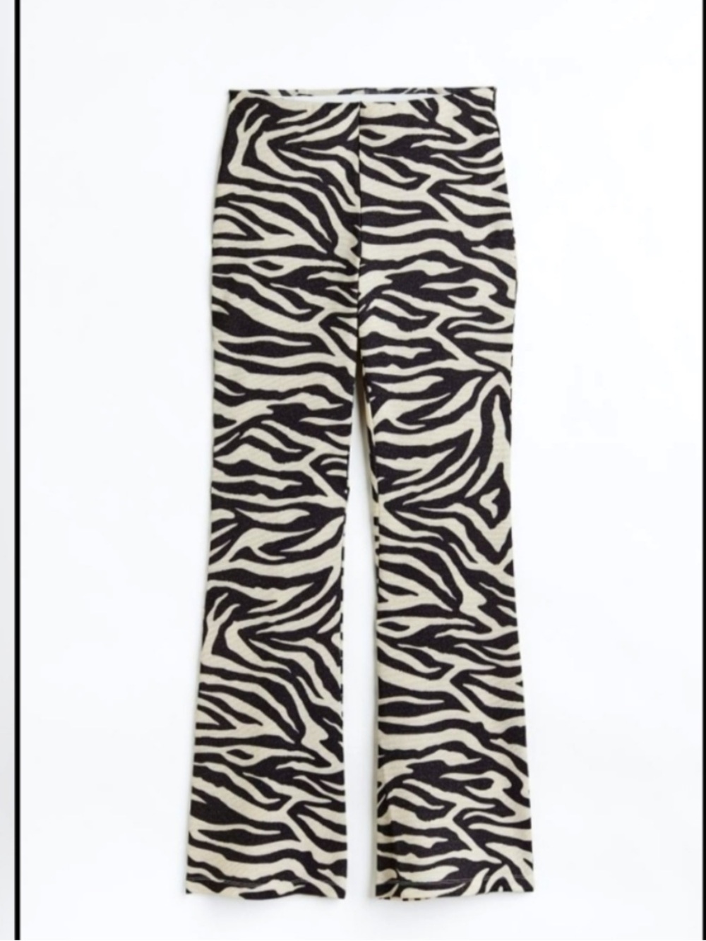 H&M Zebra-Print Flared Pants